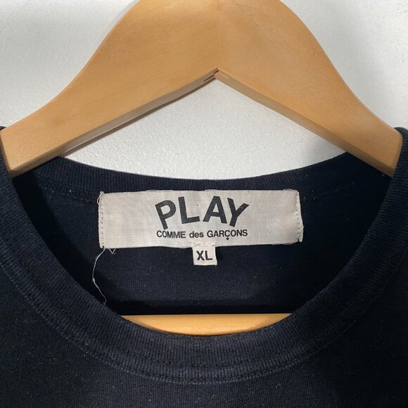 Comme Des Garcons Play Upside-down Heart Short Sleeve Cotton Tee Black mens XL - Picture 5 of 8